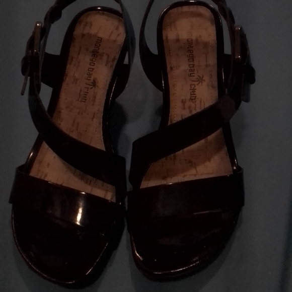 908-34) Montego bay club women's strappy cork wedge - Picture 3 of 8